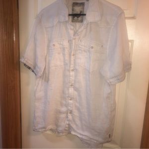 Linen button down beach shirt